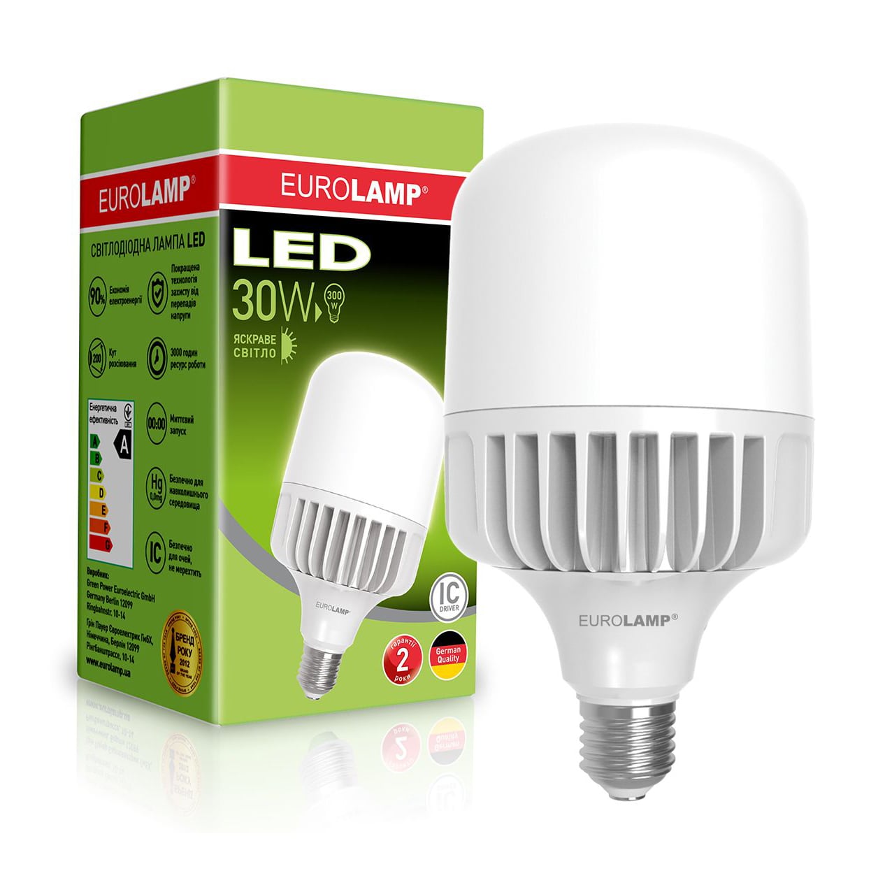 LED-лампа Eurolamp 30W E27 4000K, 1 шт